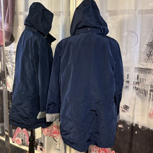 NWT Charter Club Water-Resistant Hooded Anorak Jacket - Navy - Picture 4 of 8